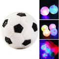 Cheers.US Kids LED Light Bouncy Ball Flashing Soccer Glowing Football Squeaky Sound Toy Flashing Light Sound Toy Football Design Fun Decompression Toys