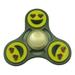 Tri Fidget Spinner Toy Brown Metal Emoji with Hearts Stress & Anxiety Reducer Hand Spinner - Fidget Spinner Brown Metal Emoji with Hearts