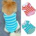Walbest Dog Stripe Shirts Breathable Summer Cotton T-Shirt Comfortable Dog Striped Shirts Breathable Dog Vest for Dogs Cats Puppy