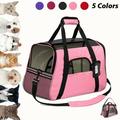 Dog Carrier Portable Cat Carrier Breathable Pet Carrier with Adjustable Shoulder Strap Pet Travel Carrier Rose Red