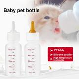 Pet Enjoy Small Puppy Kitten Feeding Bottle 50/120ml Kitten Nursing Bottle with Silicone Nipple New Born Feeder for Pets Kittens Puppies Hamsters