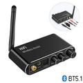 Digital to Analog Audio Converter with 5.1 Bluetooth Receiver Optical to RCA Converter with Volume Adjustable Optical Coaxial Bluetooth Digital Audio to Stereo Analog RCA & 3.5mm