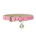 Popvcly Dog PU Collar for Small Large Dogs PU Leather Dog Collar Cat Puppy Pet Collar Pink XS