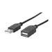 Manhattan Hi-Speed USB Extension Cable USB 2.0 Type-A Male to Type-A Female 480 Mbps 6 ft. Black