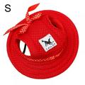 Round Brim Princess Cap Visor Hat Pet Dog Mesh Porous Sun Cap with Ear Holes for Small Extra Small Dog Teddy Pug Chihuahua Shih Tzu Yorkshire Terriers Papillon