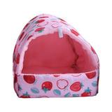 Guinea Pig Bed - Washable Guinea Pig Cage Accessories Small Animal Bed Hideout for Guinea Pig Chinchilla Hamsters Hedgehog(Pink L)