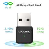 600Mbps Mini Wireless Dual Band 2.4/5GHz USB WIFI Adapter LAN Antenna Network Adapter WiFi Dongle