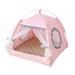 Pet Tent Cave Bed for Cat Small Dog with Removable Washable Cushion Pillow Portable Folding Cat Tent Kitten Bed Cat Hut Microfiber Indoor Outdoor Pet Bed Tent Warm Cozy Cave Puppy House