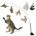 7 pcs Small Flying Cat Wand Feathers Replace Playing Insects And Butterflies Chasing Exercise Imitation Insect