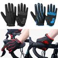 SPRING PARK 2Pcs Autumn Winter Warm Cycling Gloves Shock Absorbing Anti-Slip - Road Touch Screen Full Finger Gloves for Men/Women
