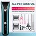 Dogs Shaver Clippers Electric IPX7 Waterproof Hair Cutting Trimmer Pet Grooming Kit Rechargeable Cordless Hair Clippers Set for Dogs Cats Pets Blue