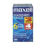 Maxell - Standard-Grade VHS Videocassette 4 Pack