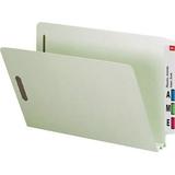 Smead Straight Cut 2 Legal - 8 1/2 x 14 Sheet Size - 2 Expansion - Straight Tab Cut - 25 pt. Folder Thickness - Pressboard - Gray Green - 4.77 oz - Recycled - 25 / Box