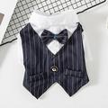 Gentleman Dog Clothes Wedding Suit Shirt For Small Dogs Bowtie Tuxedo Pet Outfit