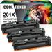 Cool Toner Compatible Toner Cartridge Replacement for CF400X for Use with Color LaserJet Pro M252dw M252n Color LaserJet Pro MFP M277dw M277n M277c6 M274n Printer Ink (Black 3-Pack)