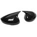 Ikon Motorsports Mirror Cover Compatible With 2022-2024 Honda Civic Sedan & Hatchback Horns Style Carbon Fiber Print ABS Plastic Rear View Side Mirror Cover Cap Trim ABS 2PCS