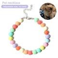 HEVIRGO 4 Pack Pet Collar Fashion Dogs Decor Accessory Pets Faux Pearls Necklace Jewelry Multi-color choker Loop