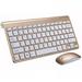 Cordless External Keyboard + Mouse Set Battery Powered Slim Keyboard 2.4G Automatic Pairing for Office PC Business Trip New