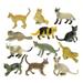 HEMOTON 12 Pcs Simulation Mini Cat Model Small Animal Figures Assorted Cat Toys Home Decoration Accessories (Cat)