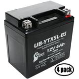 4-Pack UpStart Battery Replacement for 2012 KTM SX ATV 505CC Factory Activated Maintenance Free ATV Battery - 12V 4Ah UB-YTX5L-BS