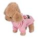Pet Pullover Winter Warm Hoodies Pet Apparel Clothes Cute Puppy Sweatshirt Small Cat Dog Outfit Dog Christmas Pink Small