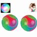 SHELLTON 2 Pieces Spiny Light up Ball Multi-Color Flash LED Glowing Interactive Ball Elastic Flashing Ball Dog Squeaky Toy Bounce-Activated Toy Pet Light Ball for Dogs and Puppies