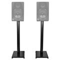 Pair Rockville RS29B 29 Steel Bookshelf Speaker and Studio Monitor Stands - Black