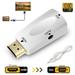 HDMI to VGA HDMI to VGA Adapter (Male to Female) with 3.5mm Audio Compatible for Computer Desktop Laptop PC Monitor Projector HDTV Raspberry Pi Roku Xbox PS4 Mac Mini White