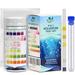 SJ WAVE 7 in 1 Aquarium Test Kit for Freshwater Aquarium | Fast & Accurate Water Quality Testing Strips for Aquariums & Ponds | Monitors pH Hardness Nitrate Temperature and More (100 Tests)