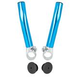 Unique Bargains 1 Pair Bike Bicycle Handlebar End Grip with Bar Ends Plug Blue for 7/8 Handlebar Mountain Bike