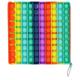 Rainbow Square 100-Button Silicone Pop Fidget Toy