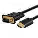 HDMI To VGA Gold-Plated HDMI To VGA 6 Feet Cable (Male To Male) Compatible For Computer Desktop Laptop PC Monitor Projector HDTV Raspberry Pi Xbox And More