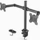 Dual Arms Desk Mount for 13-27 Screens Heavy Duty Fully Adjustable Monitor Desk Mount