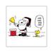 CafePress - Santa Snoopy And Woodstock Square Sticker 3 X 3 - Square Sticker 3 x 3