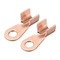 Unique Bargains OT-250A Open-End Copper Crimp Terminal Lugs AWG6-1 Battery Cable Connector 2pcs