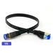 QualGear RJ45 Cat 7 Ethernet Patch Cable 10Gpbs High-Speed Cable 600MHz Triple-Shielded Flat 1 Feet Black