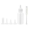 6-Piece Set Nursing Bottle Milk Feeder with Cleaning Brush and Replacement Nipples Set for Kittens & Small Animals