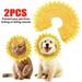 2Pieces Cat Dog Hood Sunflower Shape Pet Cat Surgery Collar Dog Anti-Bite Cone Soft Recovery Collar Yellow For Cats And Puppies S And M