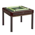 USA MJ TABLE ç”µåŠ¨éº»å°†æ¡Œ Coffee Color 4-Legged Style Automatic Mahjong Table With 40mm Numbered Tiles (Green+Blue) Hard Tabletop Cover Chinese/Filipino/American style All Fit No More Shuffling