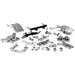 Integy RC Toy Model Hop-ups T8676SILVER Billet Machined Complete Suspension Kit for 1/10 Traxxas Slash 2WD