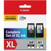 Canon PG-260XL / CL-261XL Black & Color Ink Cartridges 3706C005