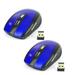 2Pcs Wireless Optical Blue Mouse Mice & USB Receiver For PC Laptop Computer DPI