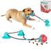 Suction Cup Dog Toy Dog Rope Ball Pull Toy with Double Suction Cup Dog Toy Rope Dog Chew Toys for Aggressive Chewers Teething Chew Toys Toothbrush