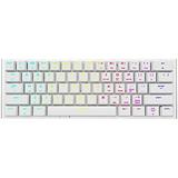 Magic Refiner Mk28 60 Percent Rgb White Gaming Keyboard 61 Keys Mechanical Bluetooth/2.4G/Usb Wired For Option Compatible For Windows/Ios/Linux/Andriod Pc/Mac Keyboard (Red Switch)