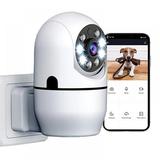 Home Security Camera 1080P HD Color Night Vision Indoor with Light Cloud/SD Card Storage 355 Degree Panoramic 2-Way Audio for Baby/Elder/Pet