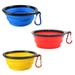 Portable Dog Bowl 3 Pack Foldable Pet Food & Water Collapsible Dish for Travel Hiking Camping Unbranded (Blue Yellow Red)