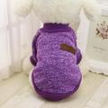 Dogs Knitwear Sweater Autumn Winter Wram Fashion Classic Woolen Sweater Dog s Clothes Purple XS