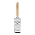 Typhoon Living Stainless Steel Grater With Beechwood Handle Fine Ultra-sharp Blades Ideal for Cheese Chocolate and Nuts Hanging Loop for Easy Storage