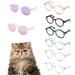D-GROEE Glasses for Cats Small Dogs Costume Small Cat Glasses Dog Glasses Dolls Sunglasses Party Cosplay Costume Photo Prop