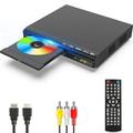 WONNIE HD DVD Player for TV CD Players for Home with HD/AV/Coaxial Output &USB Input Built in PAL/NTSC System HDMI/AV Cable and Full Function Remote Control Included